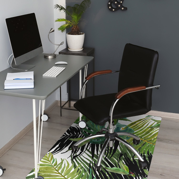 Tapete para cadeira de escritório Folhas tropicais