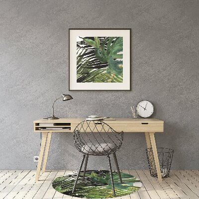 Tapete para cadeira de escritório Folhas tropicais