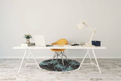 Tapete para cadeira de escritório Folhas escuras