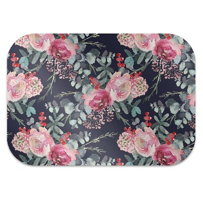 Tapete para cadeira de escritório Flores e folhas