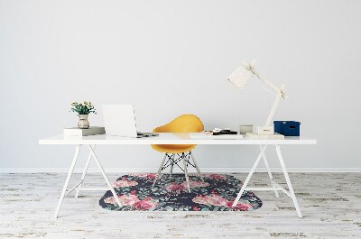 Tapete para cadeira de escritório Flores e folhas