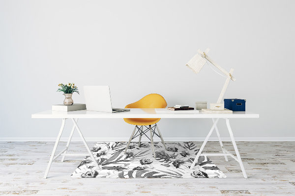 Tapete para cadeira de escritório Folhas e flores