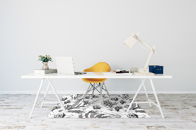Tapete para cadeira de escritório Folhas e flores