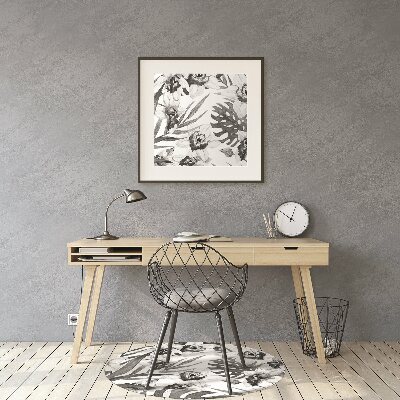 Tapete para cadeira de escritório Folhas e flores