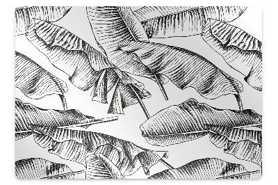 Tapete para escritório Folhas pretas