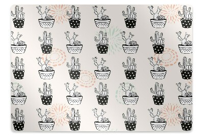 Tapete para escritório Cactos em vasos