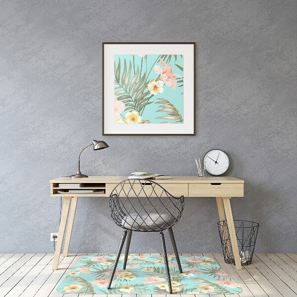 Tapete para escritório Flores em tons pastel