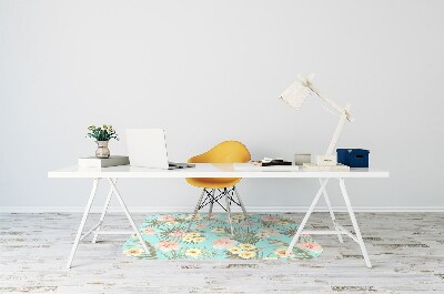 Tapete para escritório Flores em tons pastel