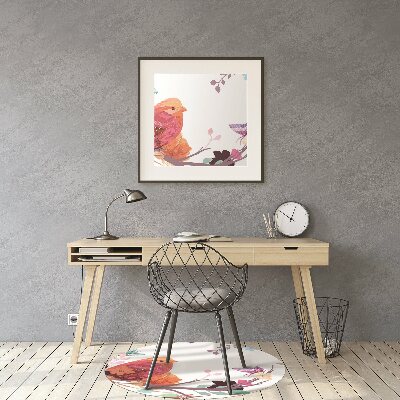 Tapete para cadeira de escritório Pássaros em um galho