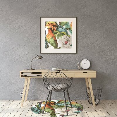 Tapete para cadeira de escritório Aves exóticas