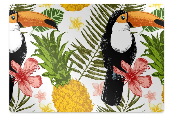 Tapete para cadeira de escritório Tucano e Abacaxi