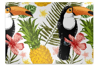 Tapete para cadeira de escritório Tucano e Abacaxi