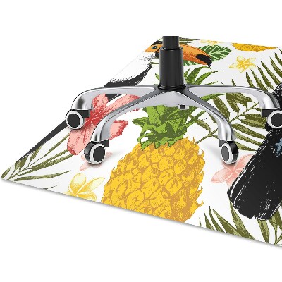 Tapete para cadeira de escritório Tucano e Abacaxi