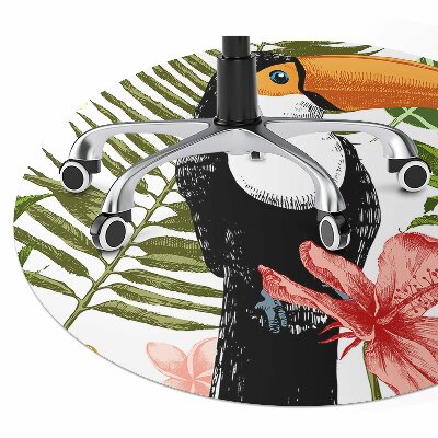 Tapete para cadeira de escritório Tucano e Abacaxi