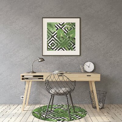 Tapete para cadeira de escritório Folhas geométricas