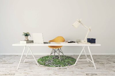 Tapete para cadeira de escritório Folhas geométricas
