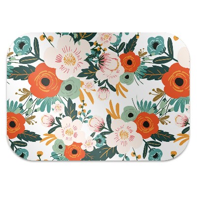 Tapete para cadeira de escritório Flores coloridas