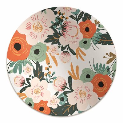 Tapete para cadeira de escritório Flores coloridas