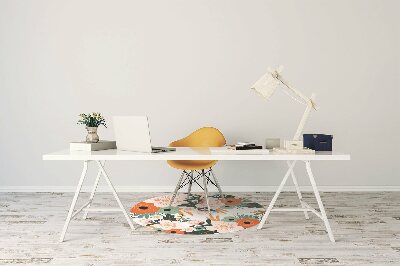 Tapete para cadeira de escritório Flores coloridas