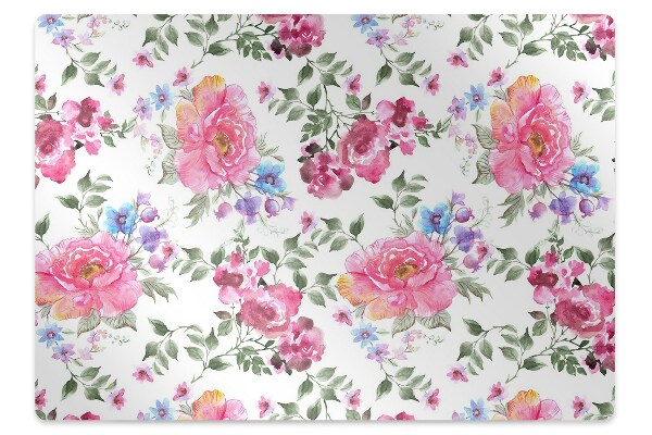 Tapete para cadeira de escritório Rosas estilo vintage