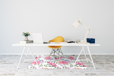 Tapete para cadeira de escritório Rosas estilo vintage