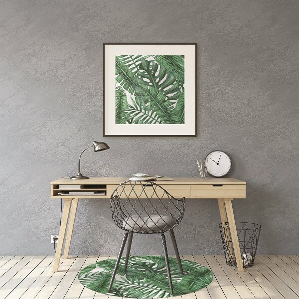Tapete para cadeira de escritório Folha de Monstera
