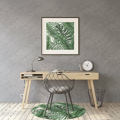 Tapete para cadeira de escritório Folha de Monstera