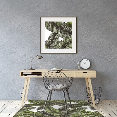 Tapete para cadeira de escritório Folhas da Selva