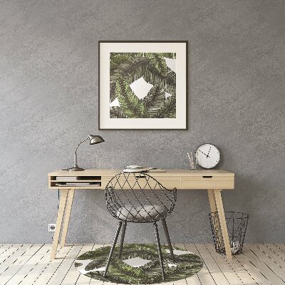 Tapete para cadeira de escritório Folhas da Selva
