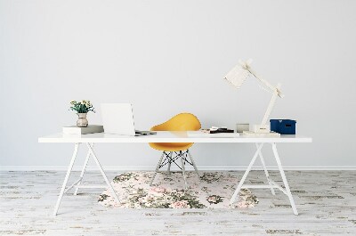 Tapete para cadeira de escritório Flores coloridas