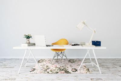 Tapete para cadeira de escritório Flores coloridas
