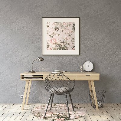 Tapete para cadeira de escritório Flores coloridas