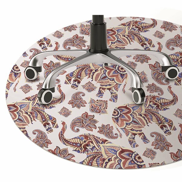 Tapete para cadeira de escritório Elefante Paisley