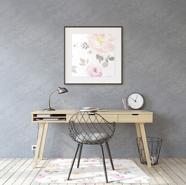 Tapete para cadeira de escritório Padrão floral