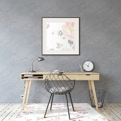 Tapete para cadeira de escritório Padrão floral