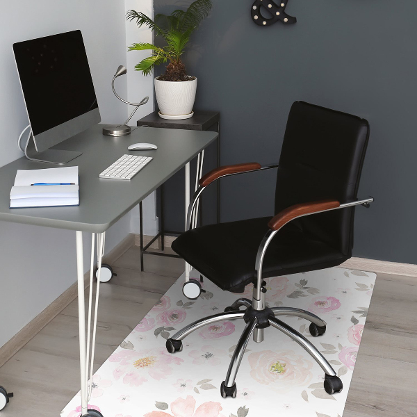 Tapete para cadeira de escritório Padrão floral