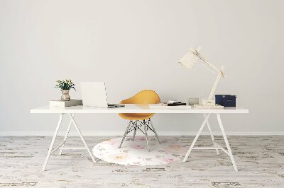 Tapete para cadeira de escritório Padrão floral