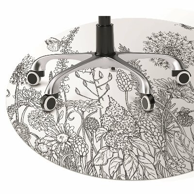 Tapete para escritório Esboço de flores