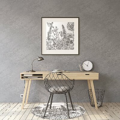 Tapete para escritório Esboço de flores