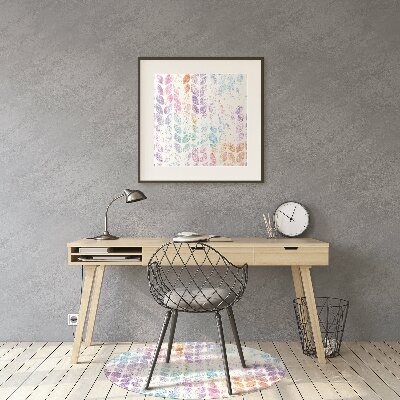 Tapete para cadeira de escritório Folha de Glitter