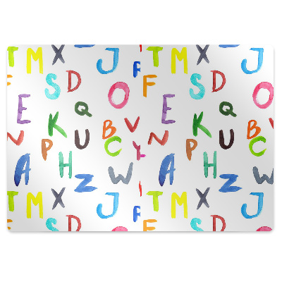 Tapete para cadeira de escritório Letras coloridas