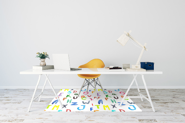 Tapete para cadeira de escritório Letras coloridas
