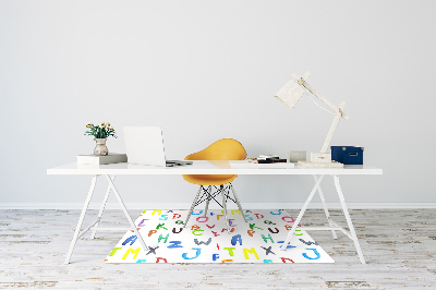 Tapete para cadeira de escritório Letras coloridas