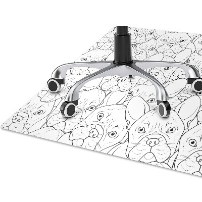 Tapete para cadeira de escritório Cão Bulldog