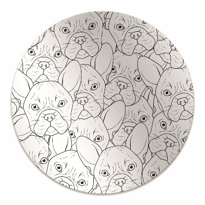 Tapete para cadeira de escritório Cão Bulldog