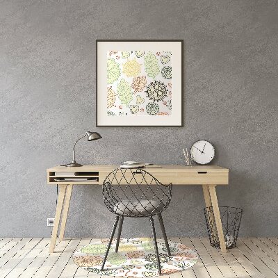 Tapete para cadeira de escritório Flores e Corações
