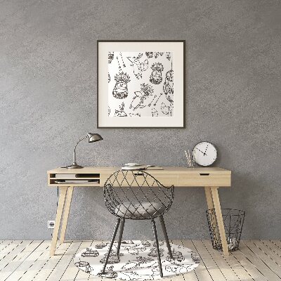 Tapete para cadeira de escritório Desenho animado