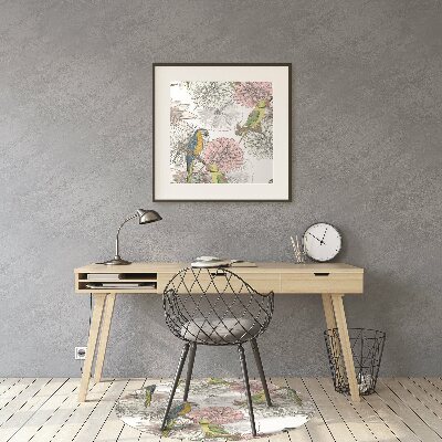 Tapete escritório Papagaio e flores