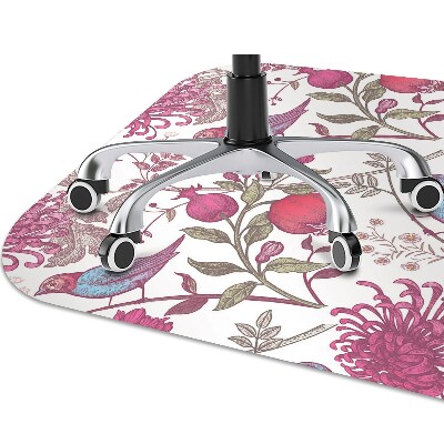 Tapete para escritório Pássaros e flores