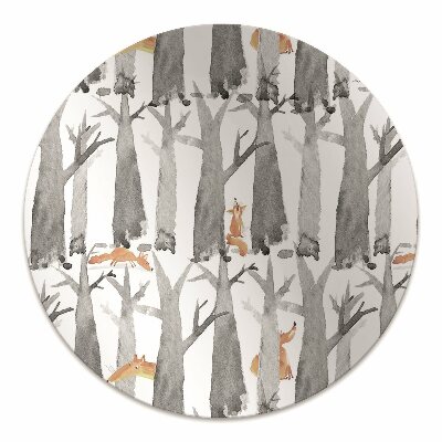 Tapete para cadeira de escritório Raposas na floresta